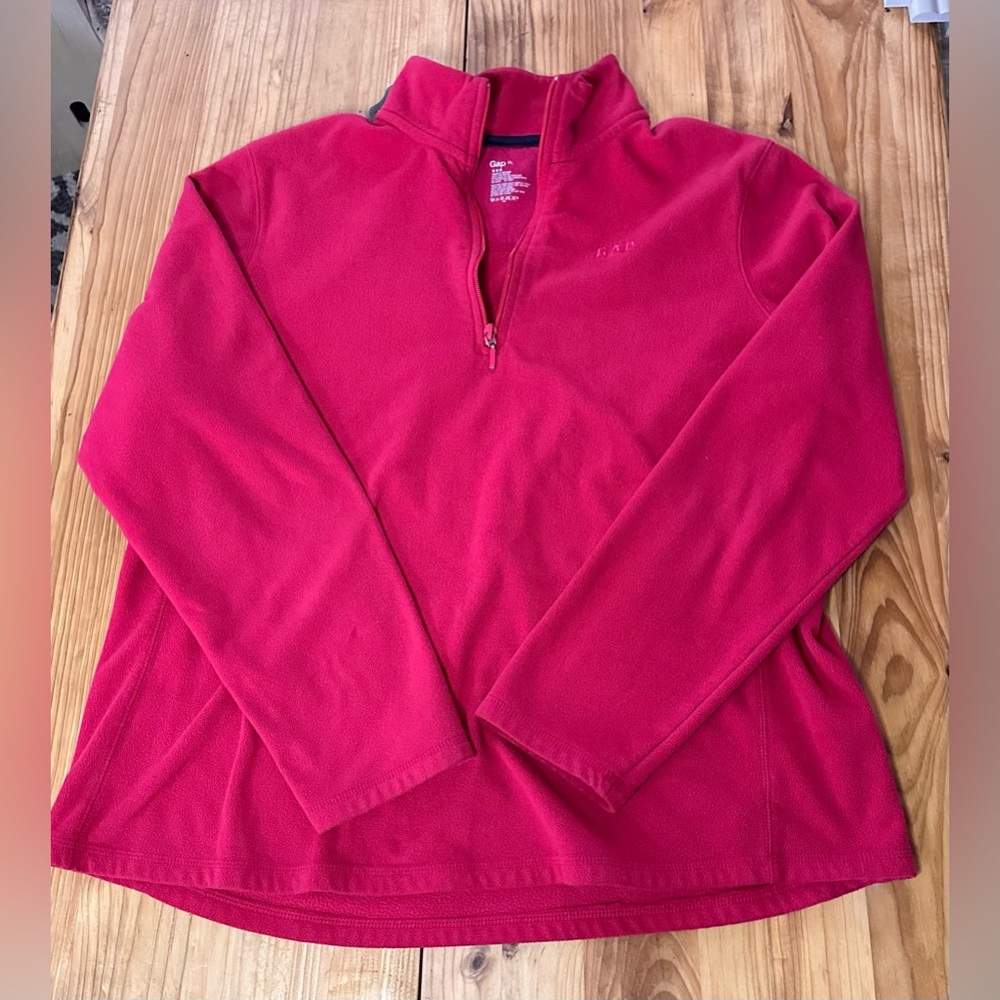 GAP 3/4 zip fleece pullover Soft pink